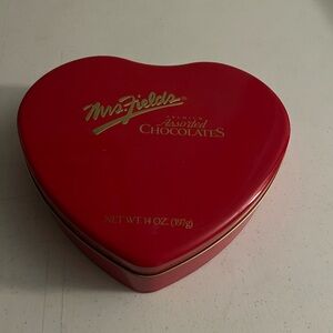 Mrs. Fields Red Heart Tin